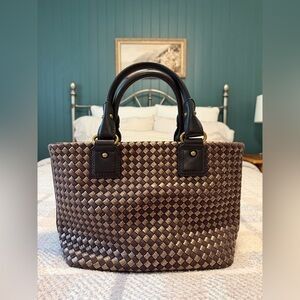 Banana Republic woven leather bag